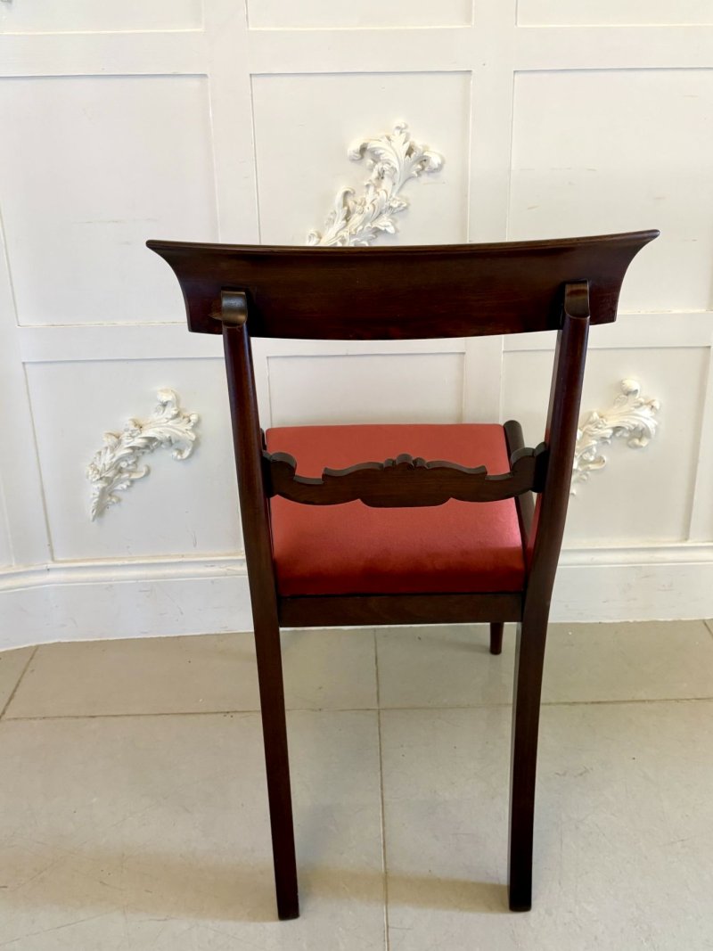 Set of 8 Antique Regency Quality Mahogany Dining Chairs - Image 5